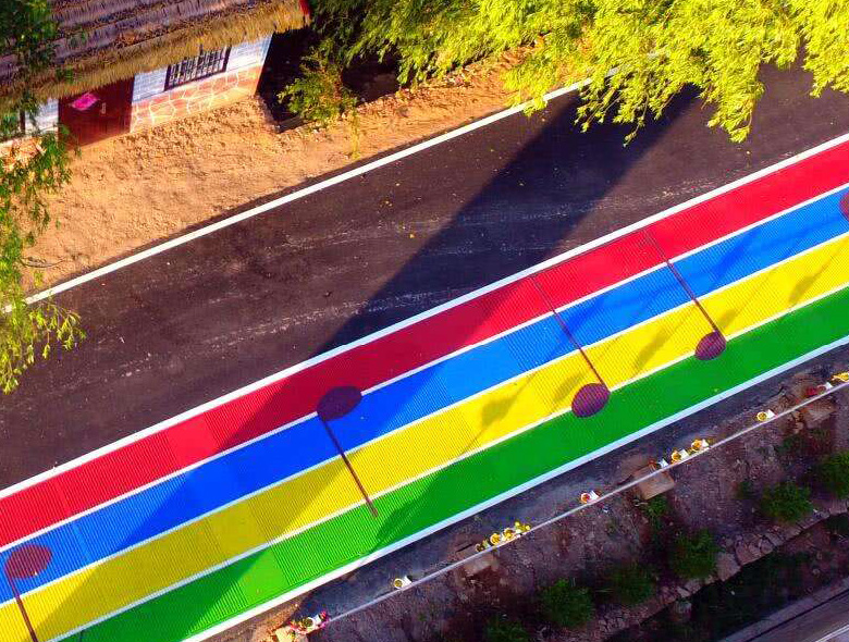 路音美彩色音乐公路景区公路高速公路路面上海正迪道路工程有限公司